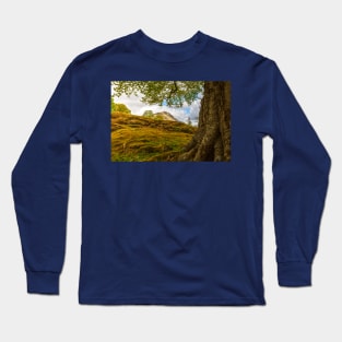 Helm Crag Above The Village Of Grasmere, Lake District Long Sleeve T-Shirt